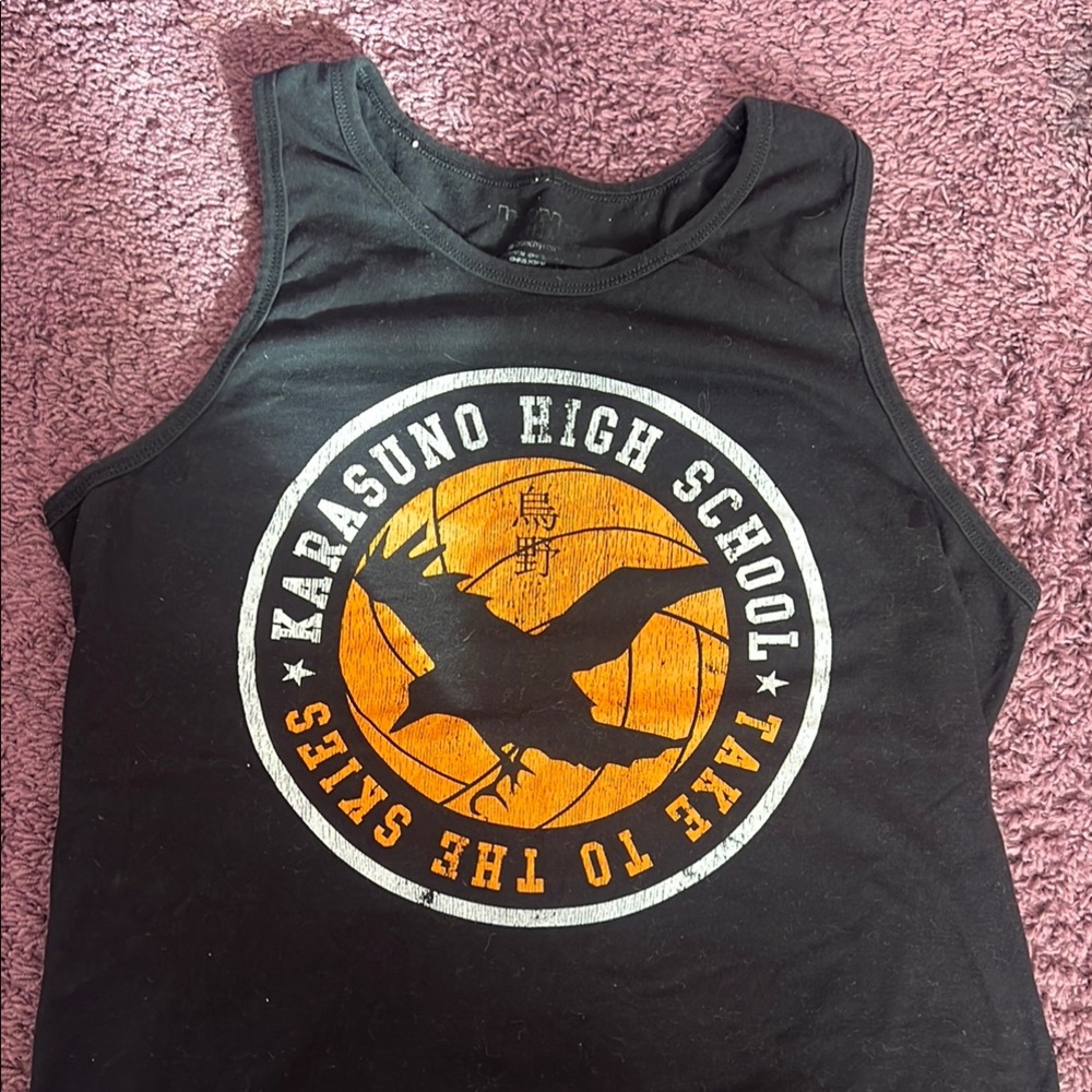 Black Karasuno High School Kids Tank Top